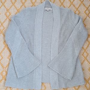 LOFT Ribbed Open Knit Cardigan
